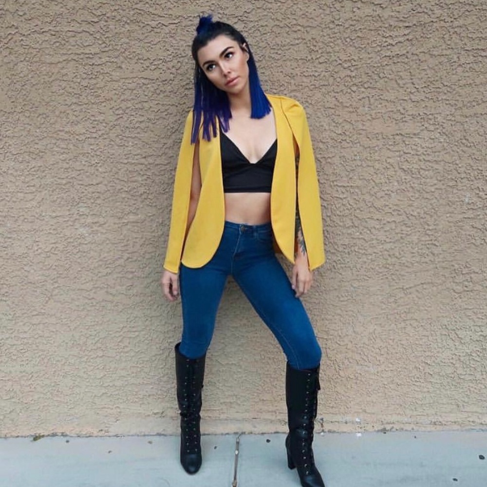 Mustard Cape Blazer